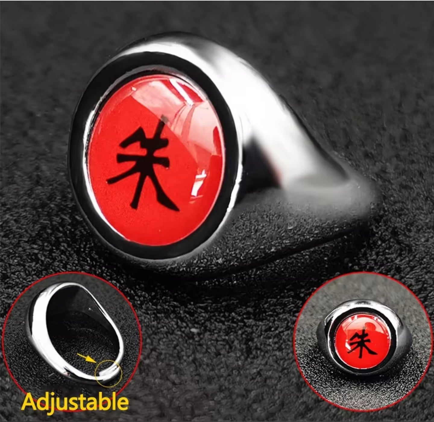 Itachi Uchiha Akatsuki Member's Ring Adjustable Size
