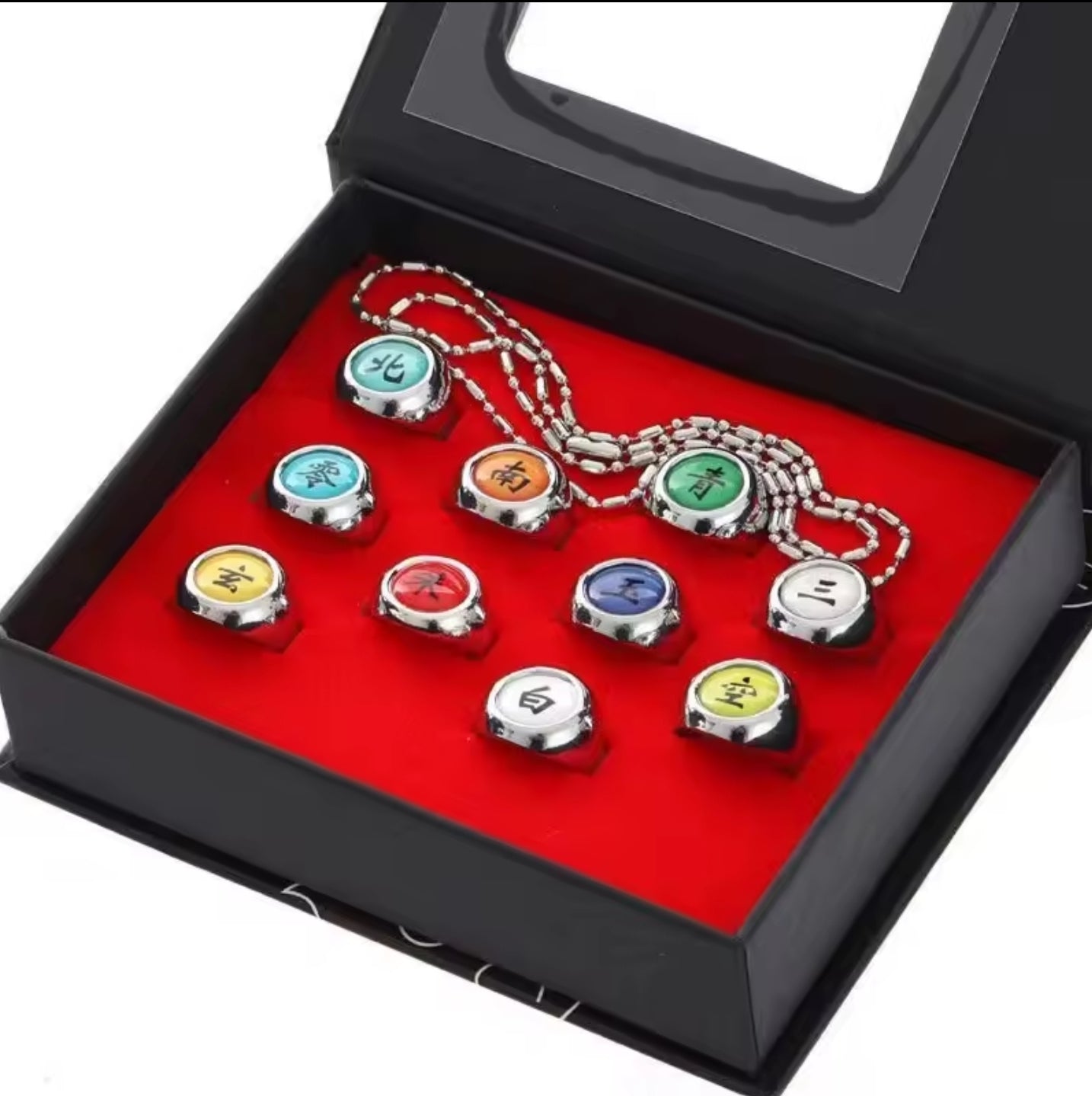 10 Pcs Box All Akatsuki Member's Ring Adjustable Size