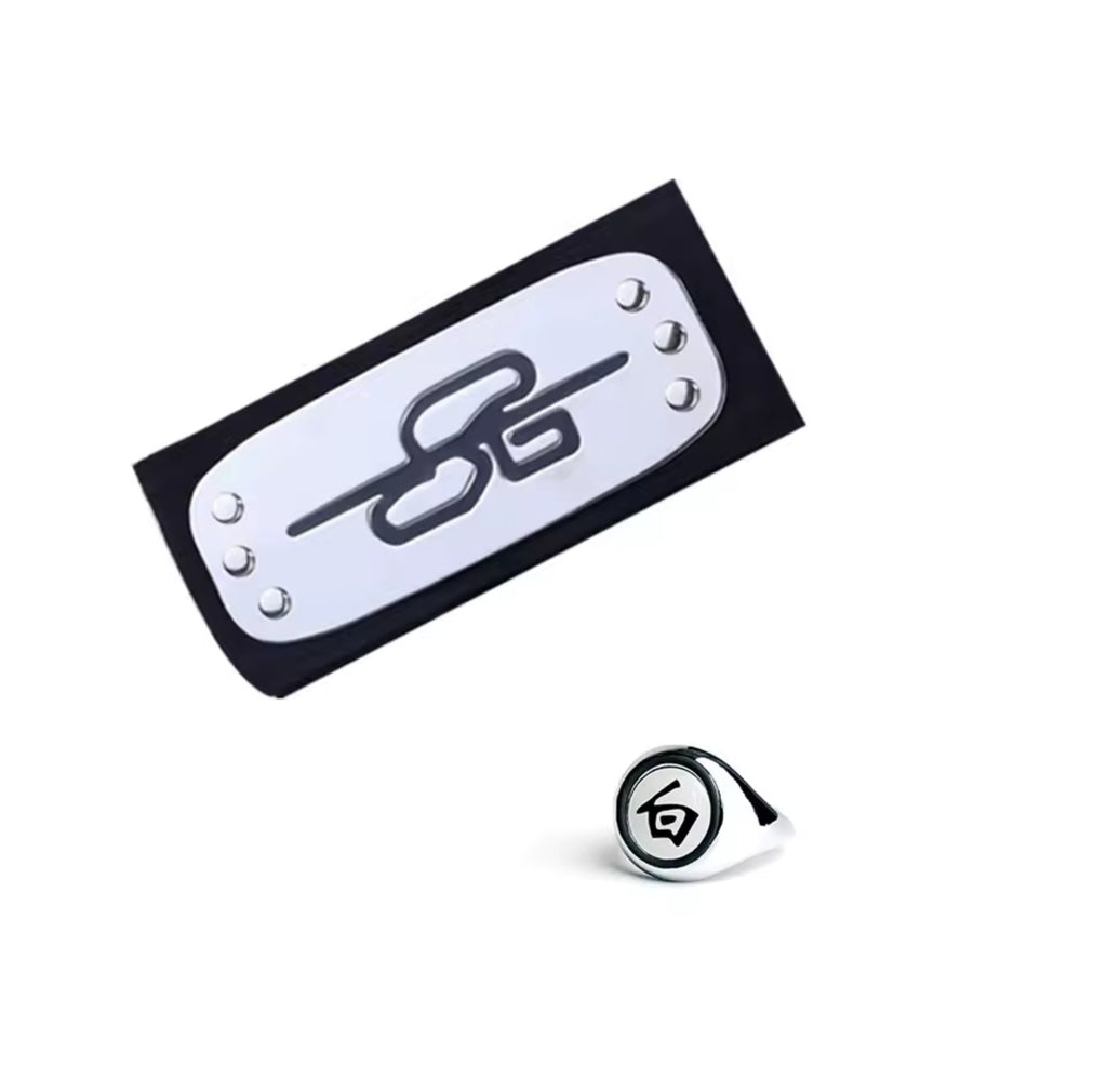 Konan Akatsuki Member's Headband + Adjustable Size Ring 2pc Bundle