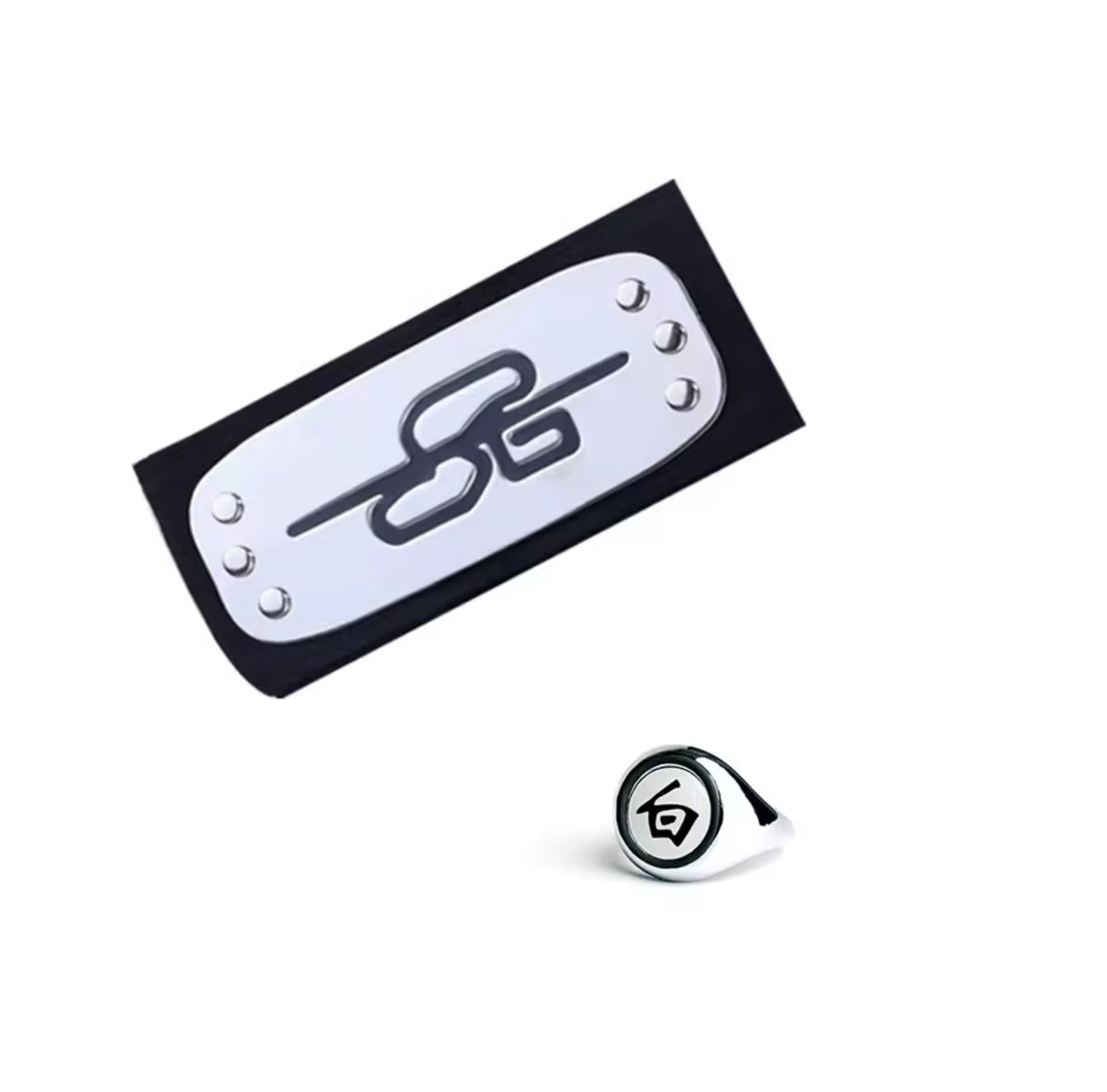 Konan Akatsuki Member's Headband + Adjustable Size Ring 2pc Bundle