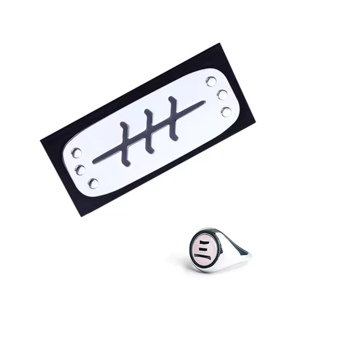 Hidan Akatsuki Member's Headband + Adjustable Size Ring 2pc Bundle