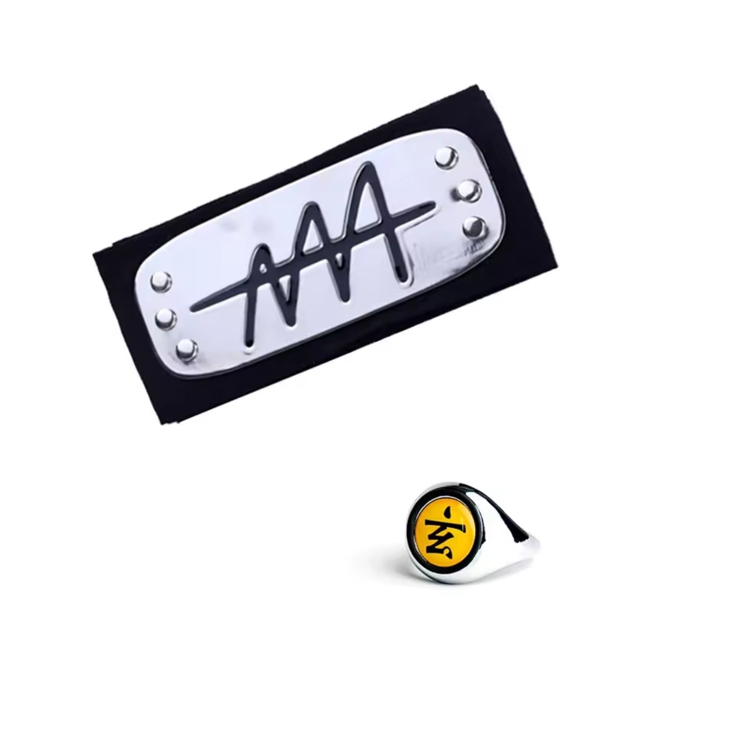 Zetsu Akatsuki Member's Headband + Adjustable Size Ring 2pc Bundle