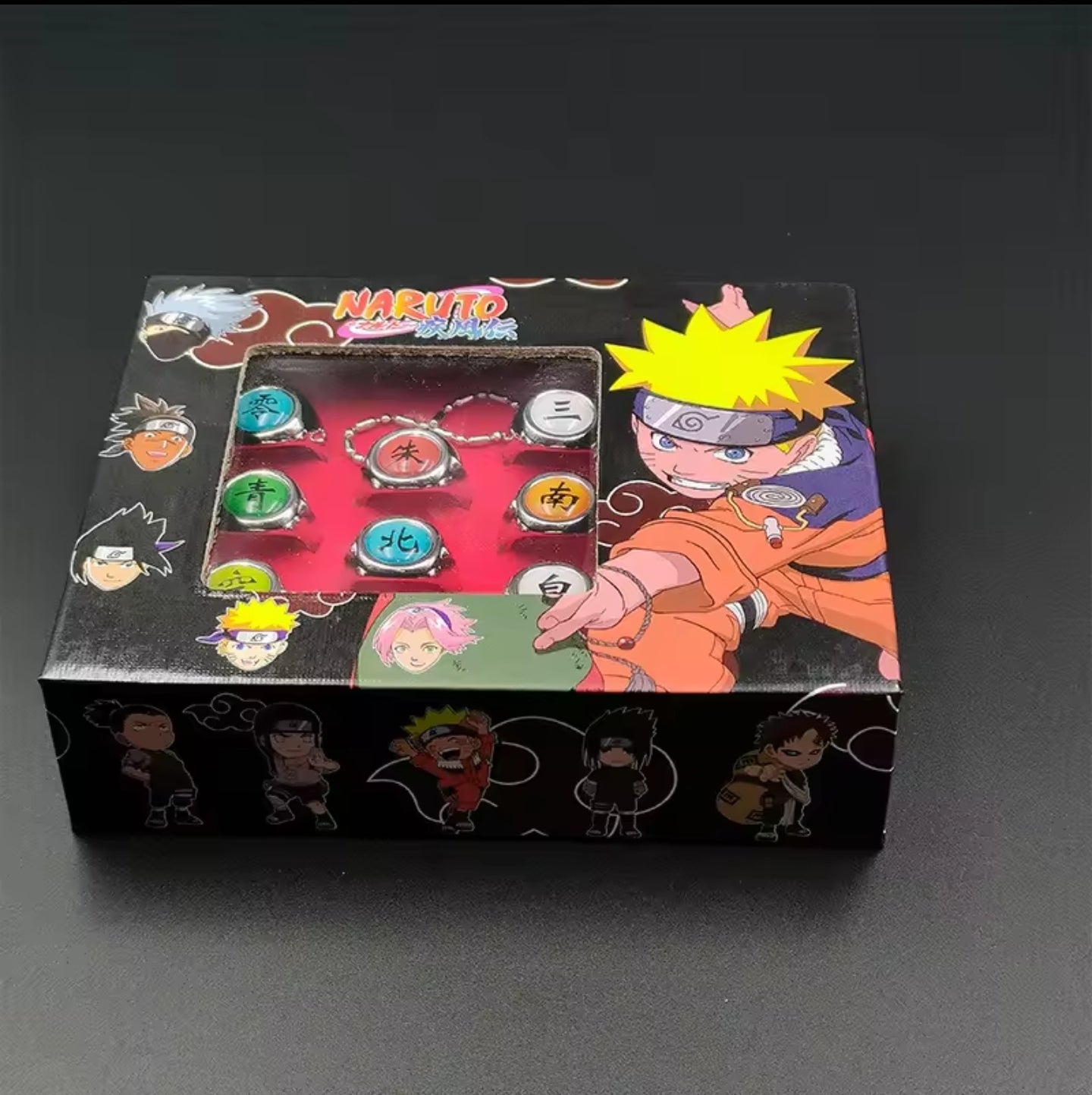 10 Pcs Box All Akatsuki Member's Ring Adjustable Size