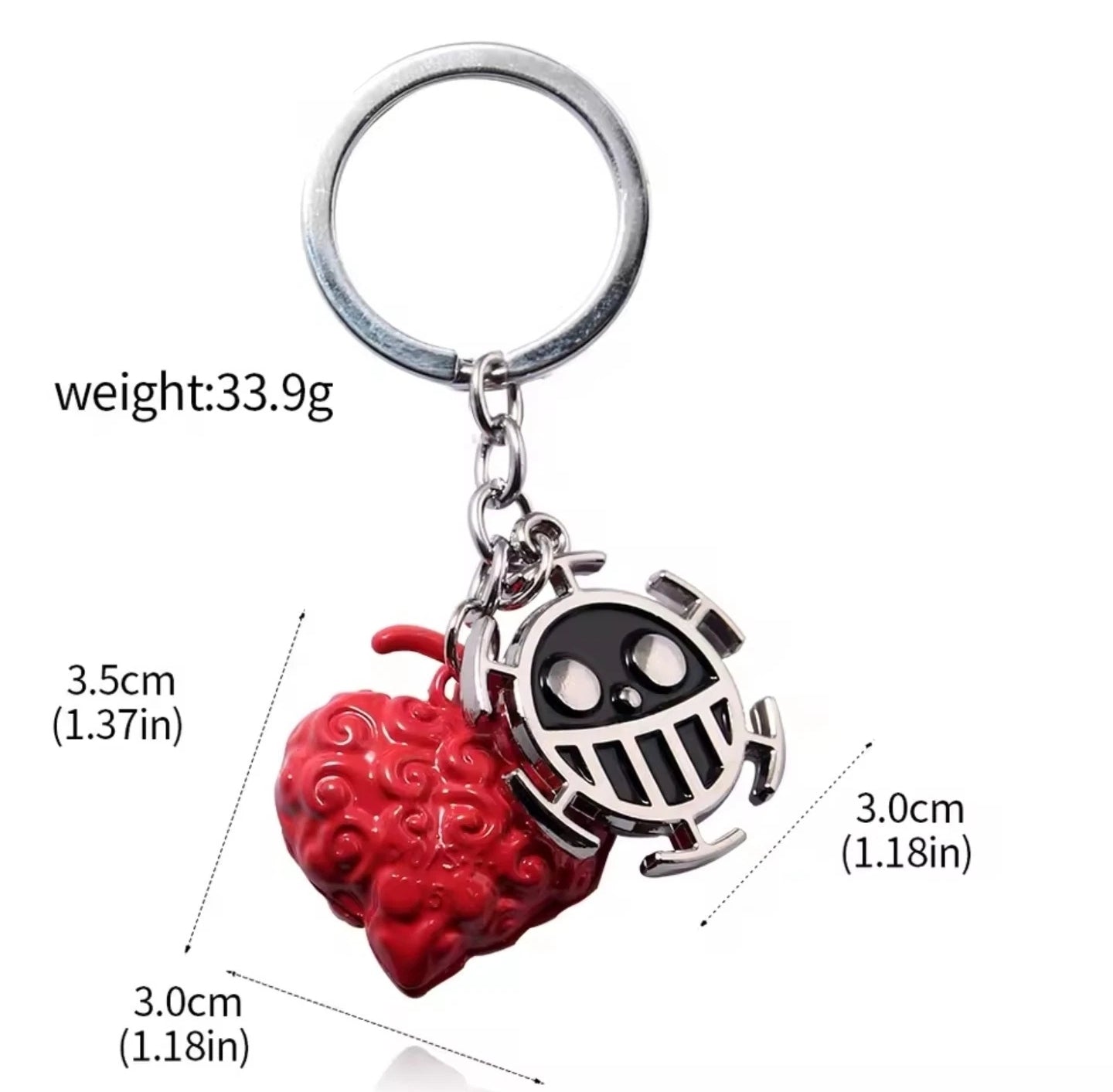 One Piece Trafalgar Law 2 Emblem Keychain