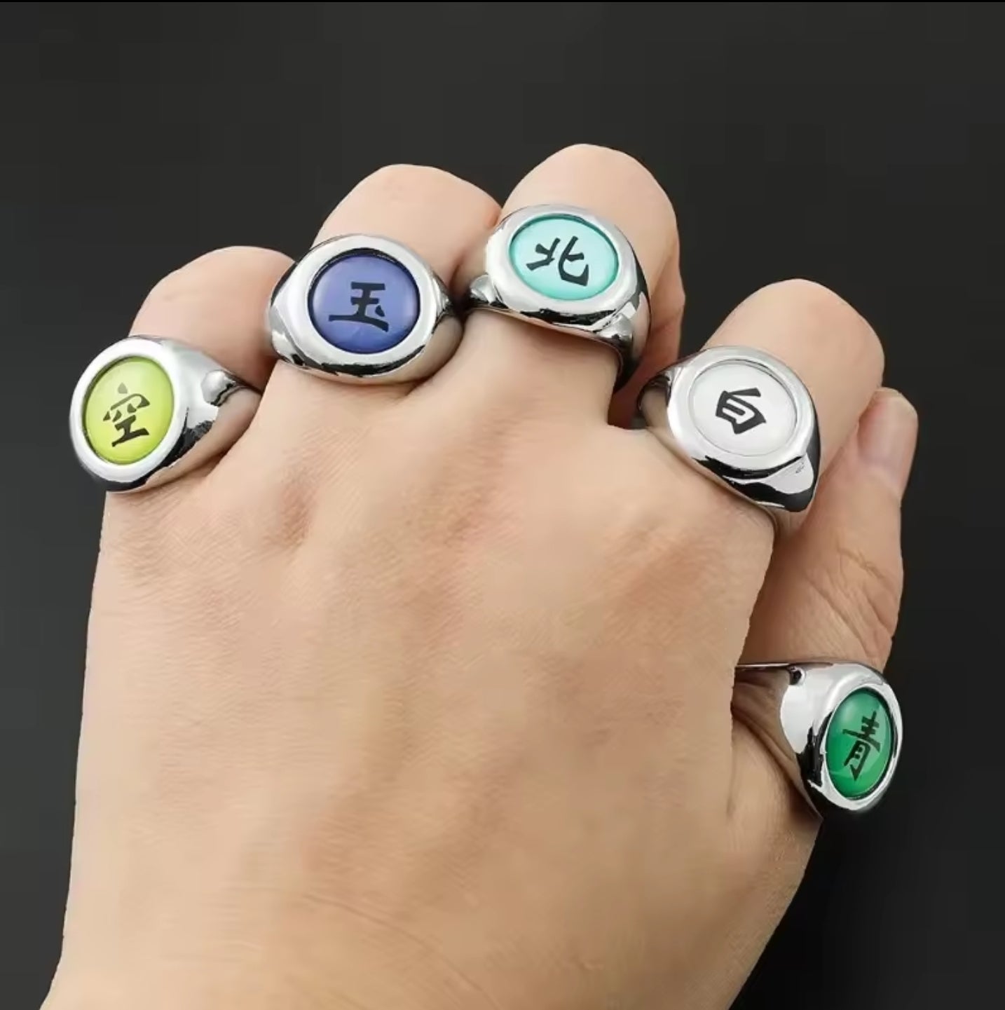 10 Pcs Box All Akatsuki Member's Ring Adjustable Size