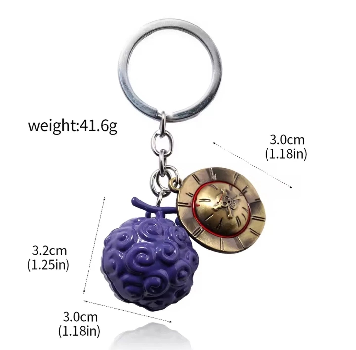 One Piece 2 Luffy Emblems Keychain