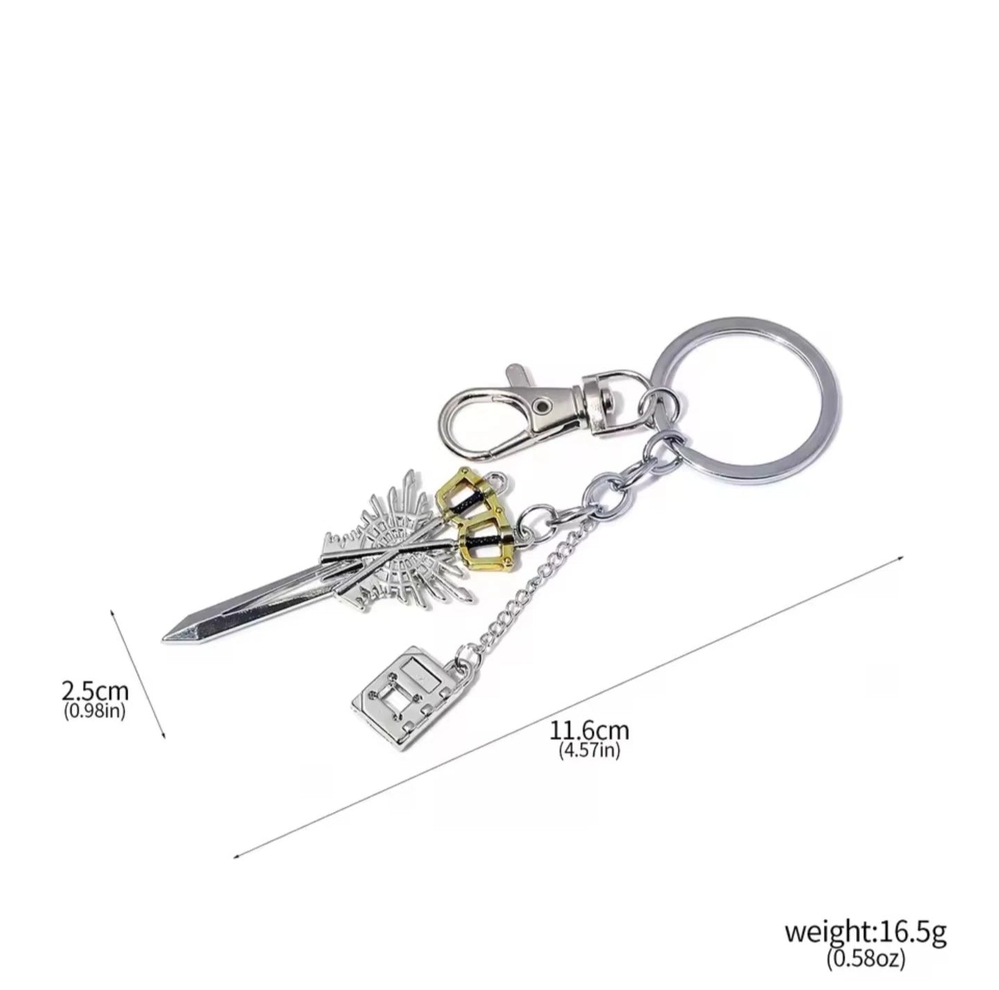 Kingdom Hearts Video Game X Blade Keyblade Keychain