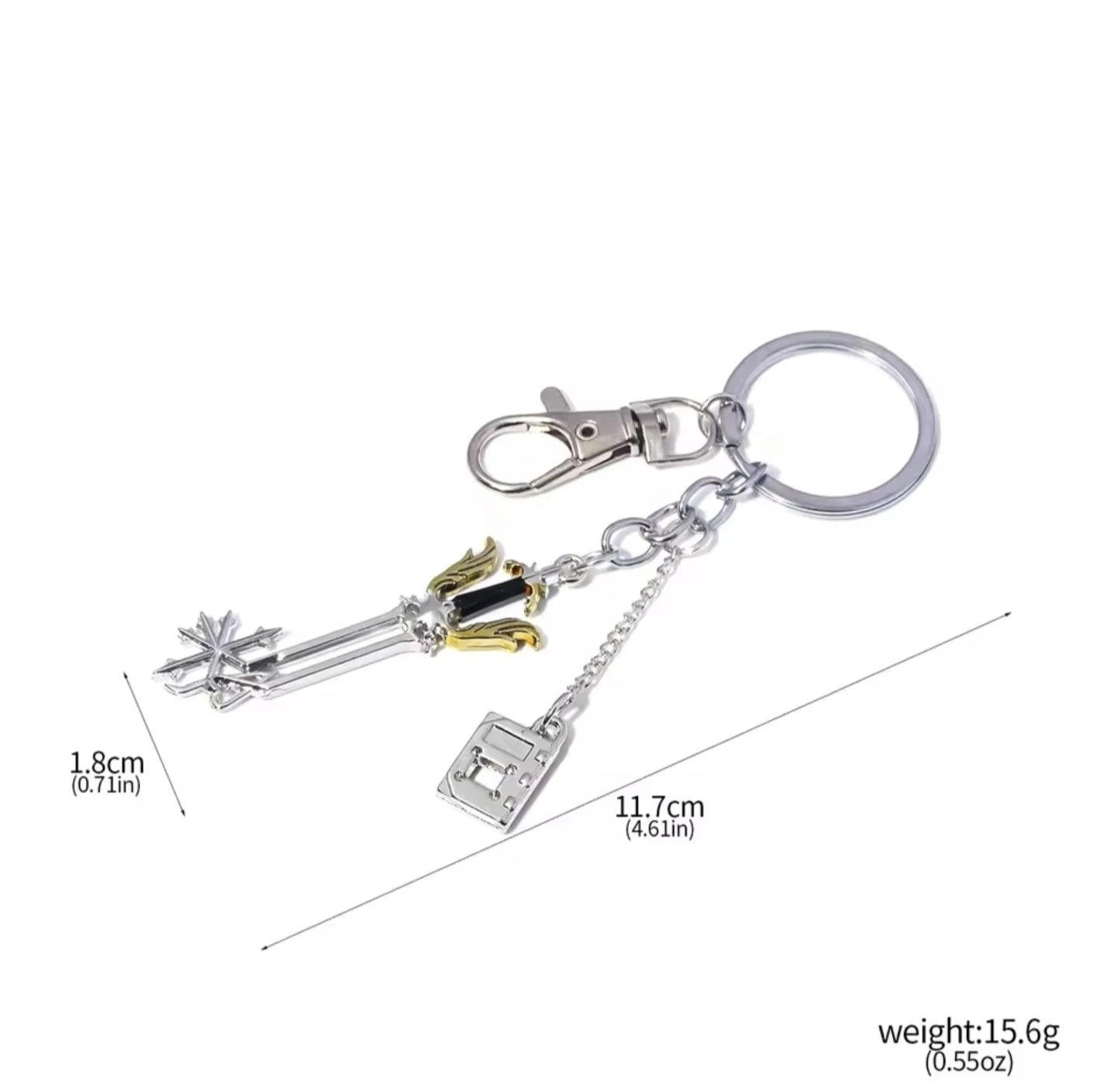 Kingdom Hearts Video Game  Oathkeeper Keyblade Keychain
